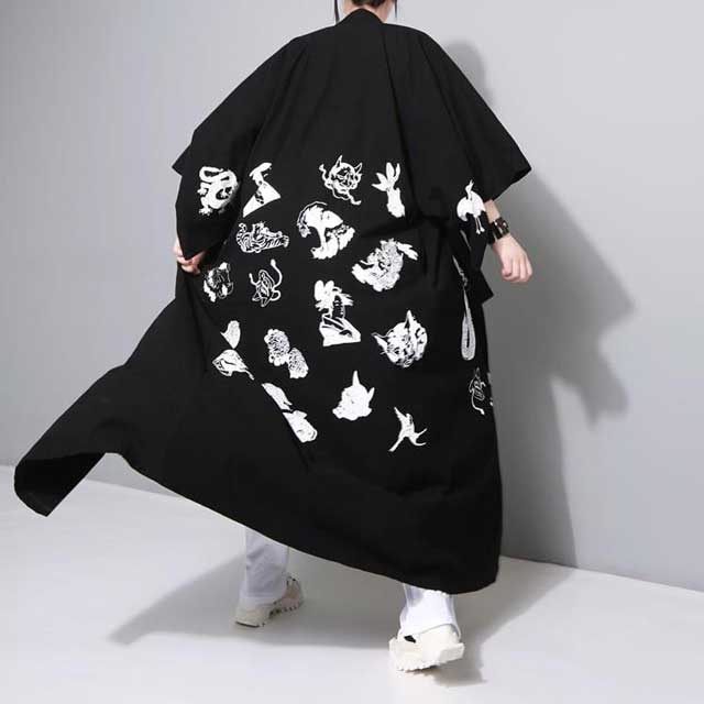 Elegant Flowing Kimono Wrap -  Japanese style kimono - Chic Long Kimono Wrap for Effortless Style - View 5