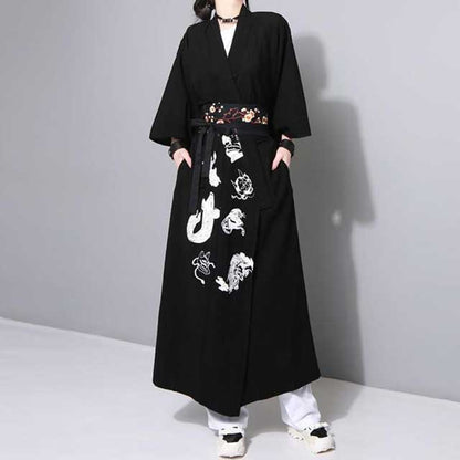 Elegant Flowing Kimono Wrap - kimono wrap - Chic Long Kimono Wrap for Effortless Style - Main view