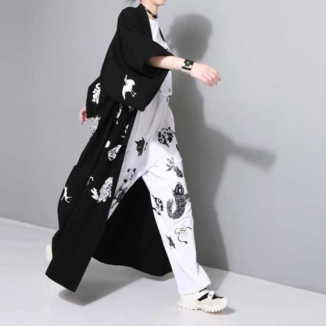Elegant Flowing Kimono Wrap -  one size fits all - Chic Long Kimono Wrap for Effortless Style - View 7