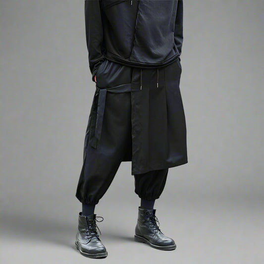 Elegant Traditional Japanese Pants - hakama pants - Stylish Japanese Hakama Pants for Unique Streetwear - Main view