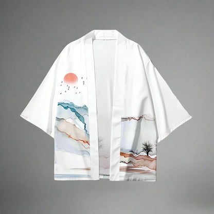 Elegant White Kimono - white kimono - Stylish Elegant White Kimono Cardigan for All Occasions - View 2