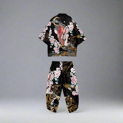 Elegantly Crafted Haori Sets -  cultural elegance - Koi & Sakura Haori Set for Authentic Style - View 4