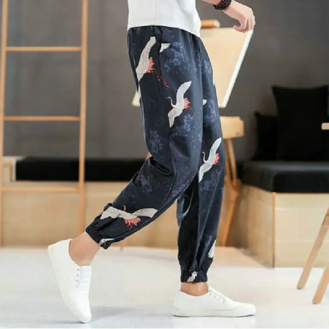 Elevated Comfort Jogger Pants -  comfortable - Stylish Crane Hakama Jogger Pants for All-Day Comfort - View 3