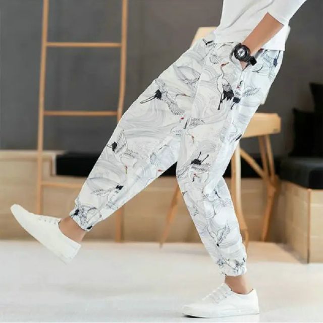 Elevated Comfort Jogger Pants -  lightweight joggers - Stylish Crane Hakama Jogger Pants for All-Day Comfort - View 6