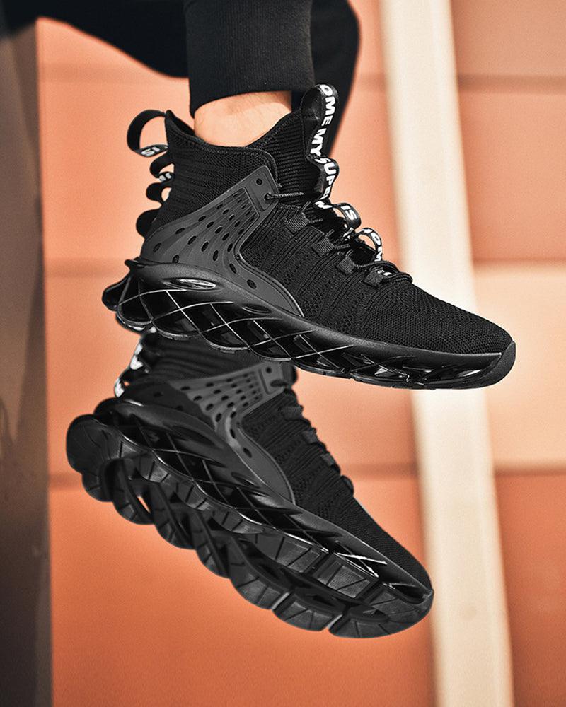 Elevated Flyweave High-Top Kicks -  cyberpunk shoes - Elevated Flyweave High-Top Shoes for Urban Fashion - View 5