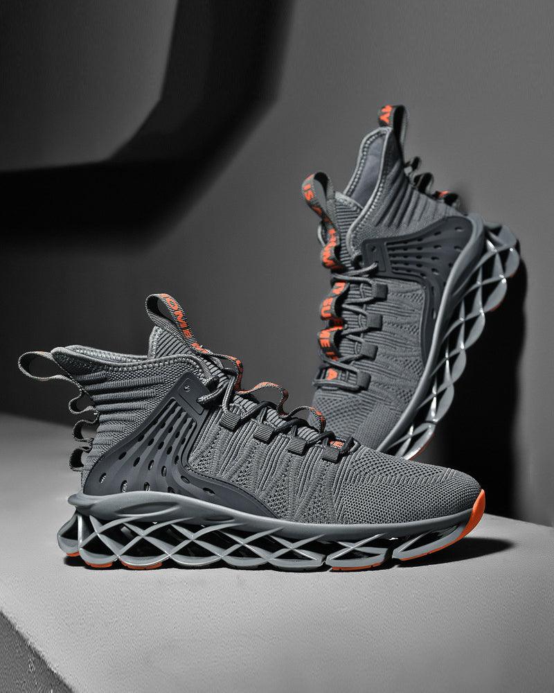 Elevated Flyweave High-Top Kicks - stylish techwear - Elevated Flyweave High-Top Shoes for Urban Fashion - View 2