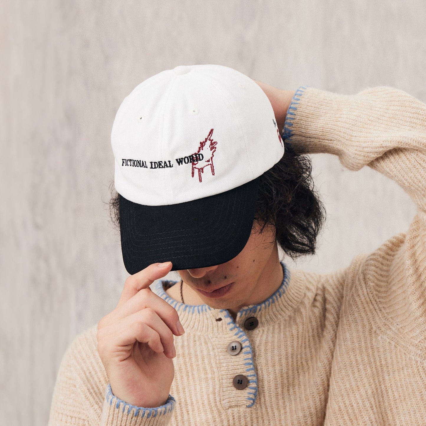 Embroidered Contrast Cap Delight - premium cotton cap - Stylish Embroidered Contrast Cap for Streetwear Fans - View 2