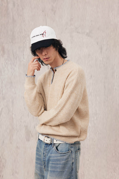 Embroidered Contrast Cap Delight -  streetwear accessories - Stylish Embroidered Contrast Cap for Streetwear Fans - View 6