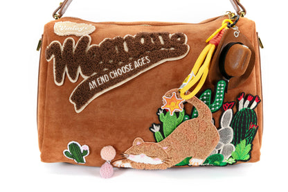 Embroidered Desert Oasis Shoulder Bag -  casual bag - Embroidered Desert Oasis Shoulder Bag for Stylish Travel - View 3