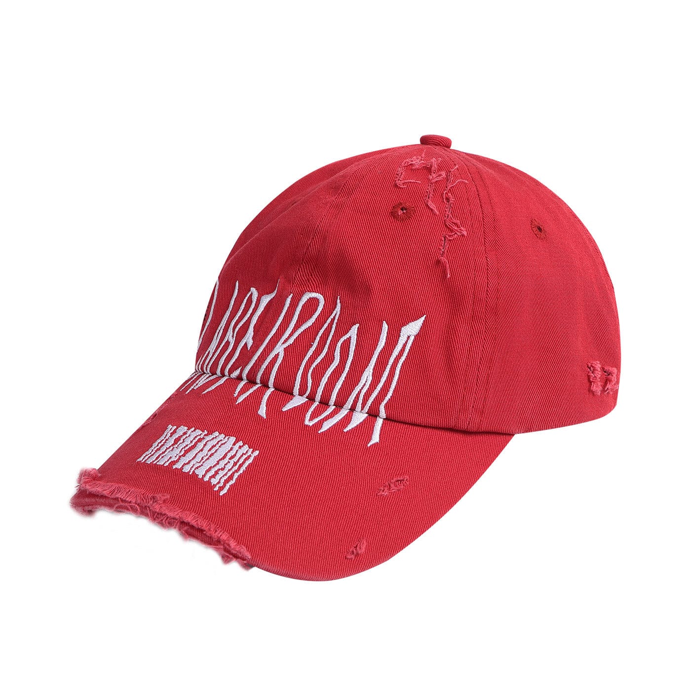 Embroidered Ripped Logo Cap -  adjustable cap - Embroidered Ripped Logo Cap for a Vintage Look - View 9