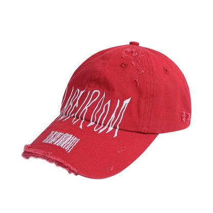 Embroidered Ripped Logo Cap -  adjustable cap - Embroidered Ripped Logo Cap for a Vintage Look - View 9