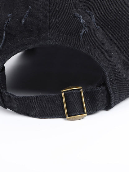 Embroidered Ripped Logo Cap -  distressed cap - Embroidered Ripped Logo Cap for a Vintage Look - View 10