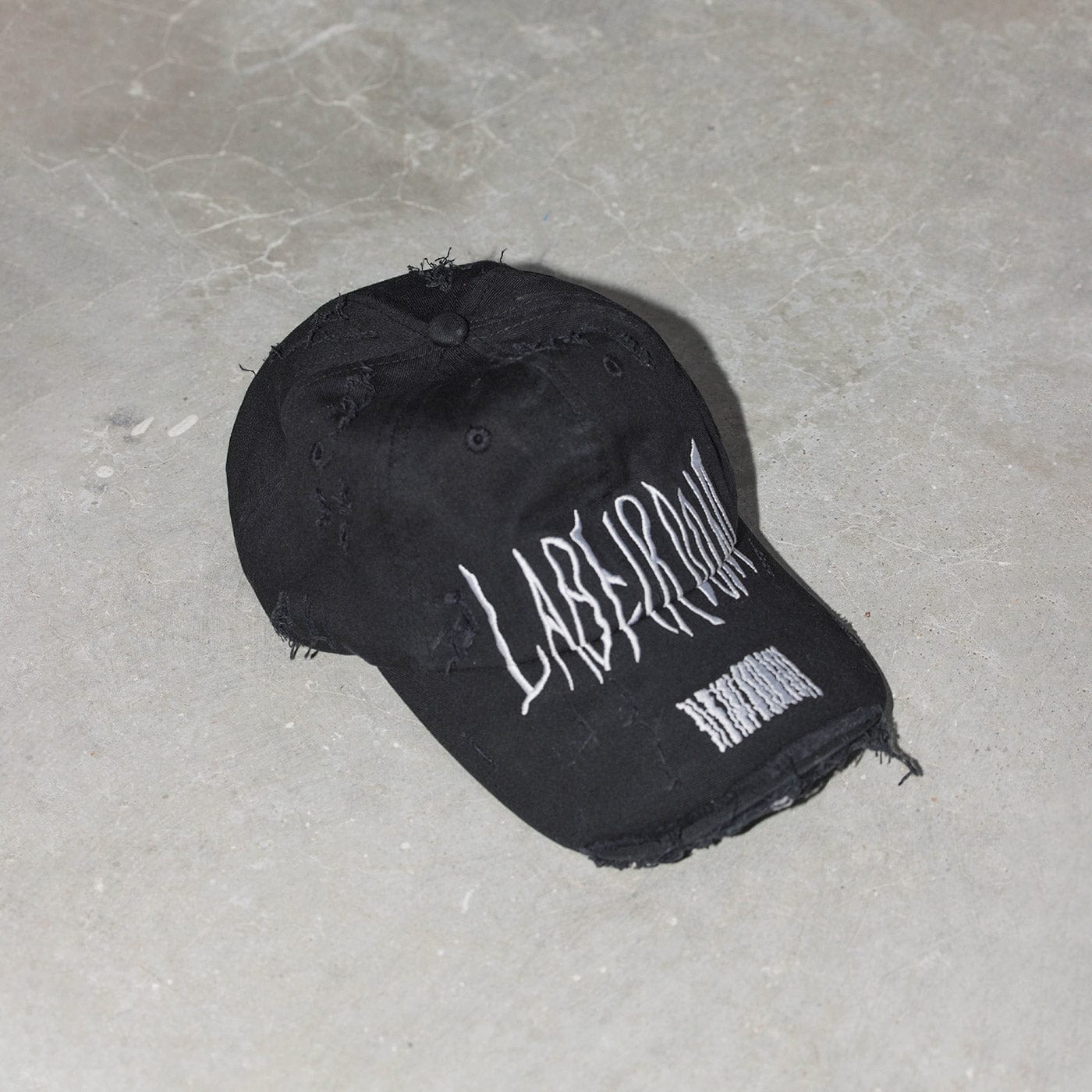 Embroidered Ripped Logo Cap - embroidered hat - Embroidered Ripped Logo Cap for a Vintage Look - View 7