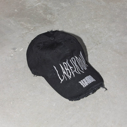 Embroidered Ripped Logo Cap - embroidered hat - Embroidered Ripped Logo Cap for a Vintage Look - View 7