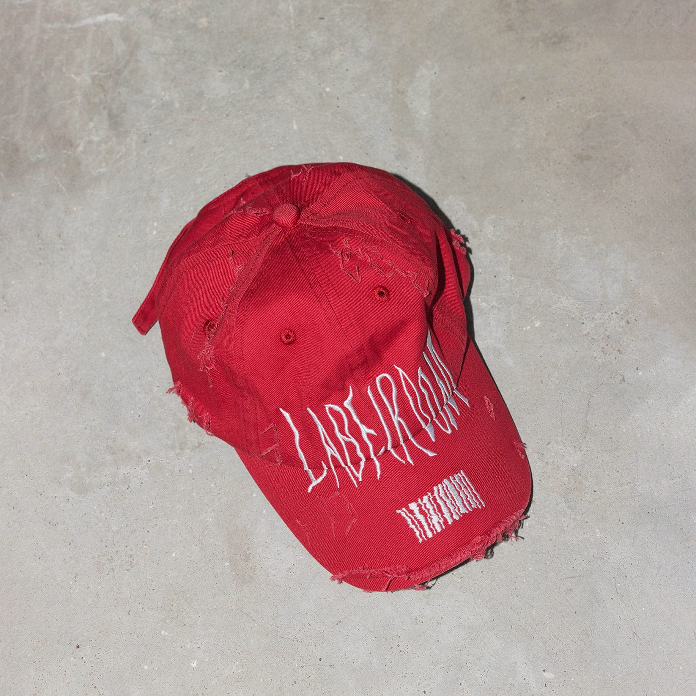 Embroidered Ripped Logo Cap -  streetwear hat - Embroidered Ripped Logo Cap for a Vintage Look - View 5