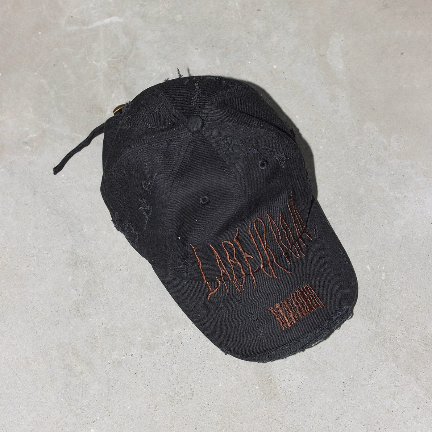Embroidered Ripped Logo Cap -  unique embroidery - Embroidered Ripped Logo Cap for a Vintage Look - View 6