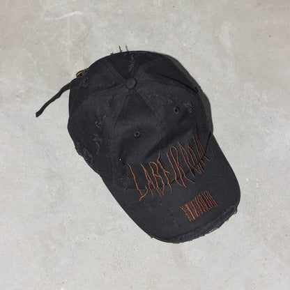 Embroidered Ripped Logo Cap -  unique embroidery - Embroidered Ripped Logo Cap for a Vintage Look - View 6