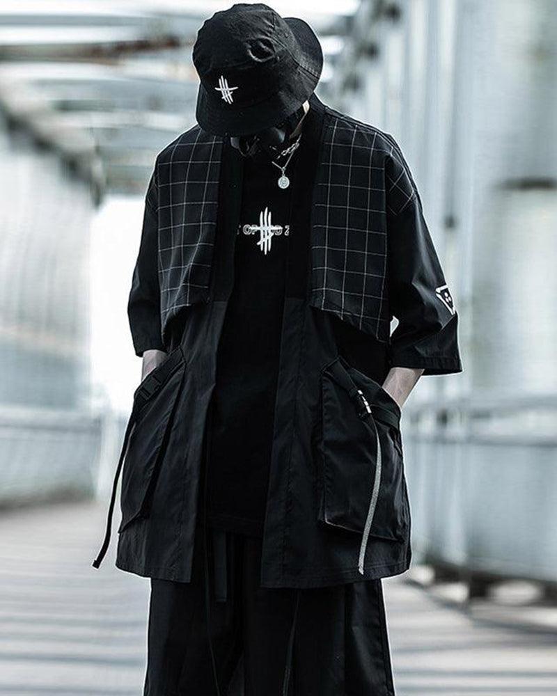 Embroidered Samurai Kimono Wrap -  comfortable streetwear kimono - Embroidered Samurai Kimono Wrap for Stylish Comfort - View 4