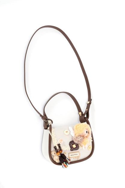 Enchanted Fairy Doll Saddle Bag -  adjustable strap - Vintage-Inspired Fairy Doll Saddle Bag for Everyday Use - View 11