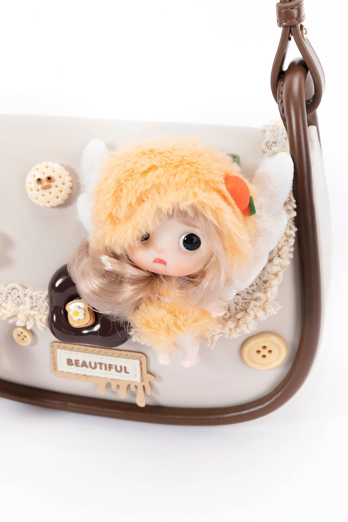 Enchanted Fairy Doll Saddle Bag -  fairy doll - Vintage-Inspired Fairy Doll Saddle Bag for Everyday Use - View 13