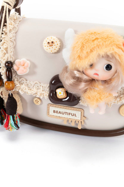 Enchanted Fairy Doll Saddle Bag -  plush doll handbag - Vintage-Inspired Fairy Doll Saddle Bag for Everyday Use - View 15