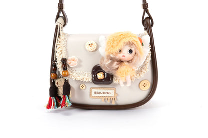 Enchanted Fairy Doll Saddle Bag -  vintage - Vintage-Inspired Fairy Doll Saddle Bag for Everyday Use - View 16
