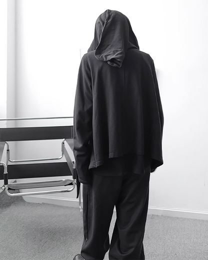 Enchanted Ninja Hooded Cloak -  black cloak - Ninja-Inspired Hooded Cloak for Unique Style - View 3