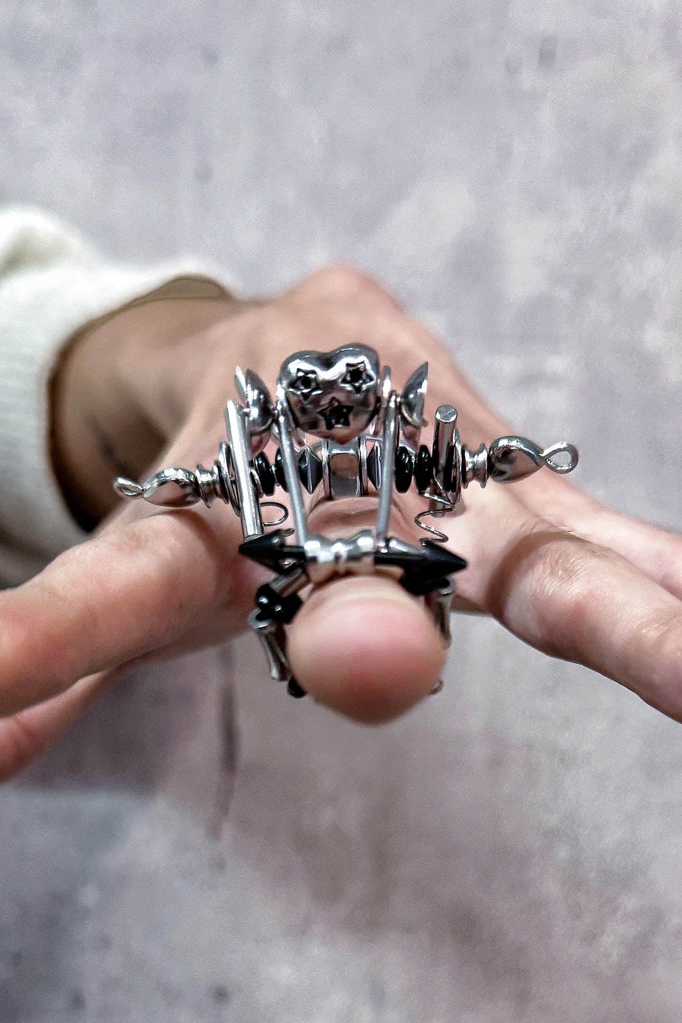 Enchanting Alert Signal Ring -  flexible ring design - Stylish Twisted Signal Ring with Adjustable Fit - View 6