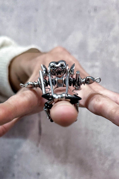 Enchanting Alert Signal Ring -  flexible ring design - Stylish Twisted Signal Ring with Adjustable Fit - View 6