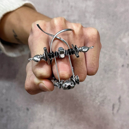 Enchanting Alert Signal Ring - New Arrivals - Stylish Twisted Signal Ring with Adjustable Fit - Main view