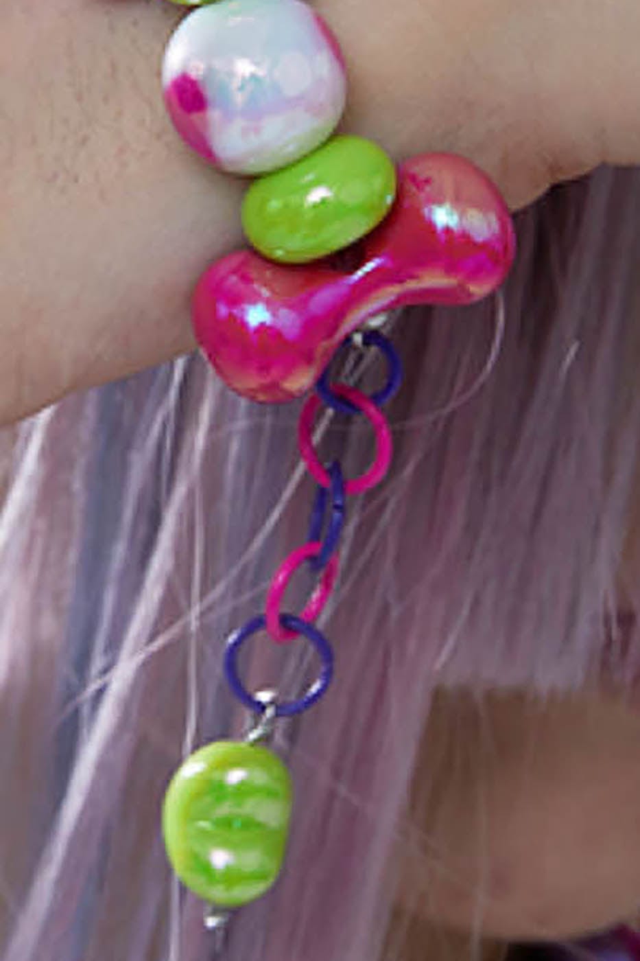 Enchanting Bubble Bone Bracelet -  fashionable bracelets - Whimsical Bubble Bone Bracelet for Playful Elegance - View 5