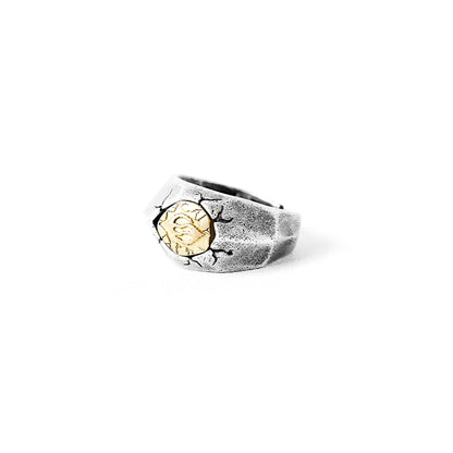 Enchanting Cracked Sigil Ring - cracked sigil ring - Intricate Cracked Sigil Ring for Unique Style - Main view
