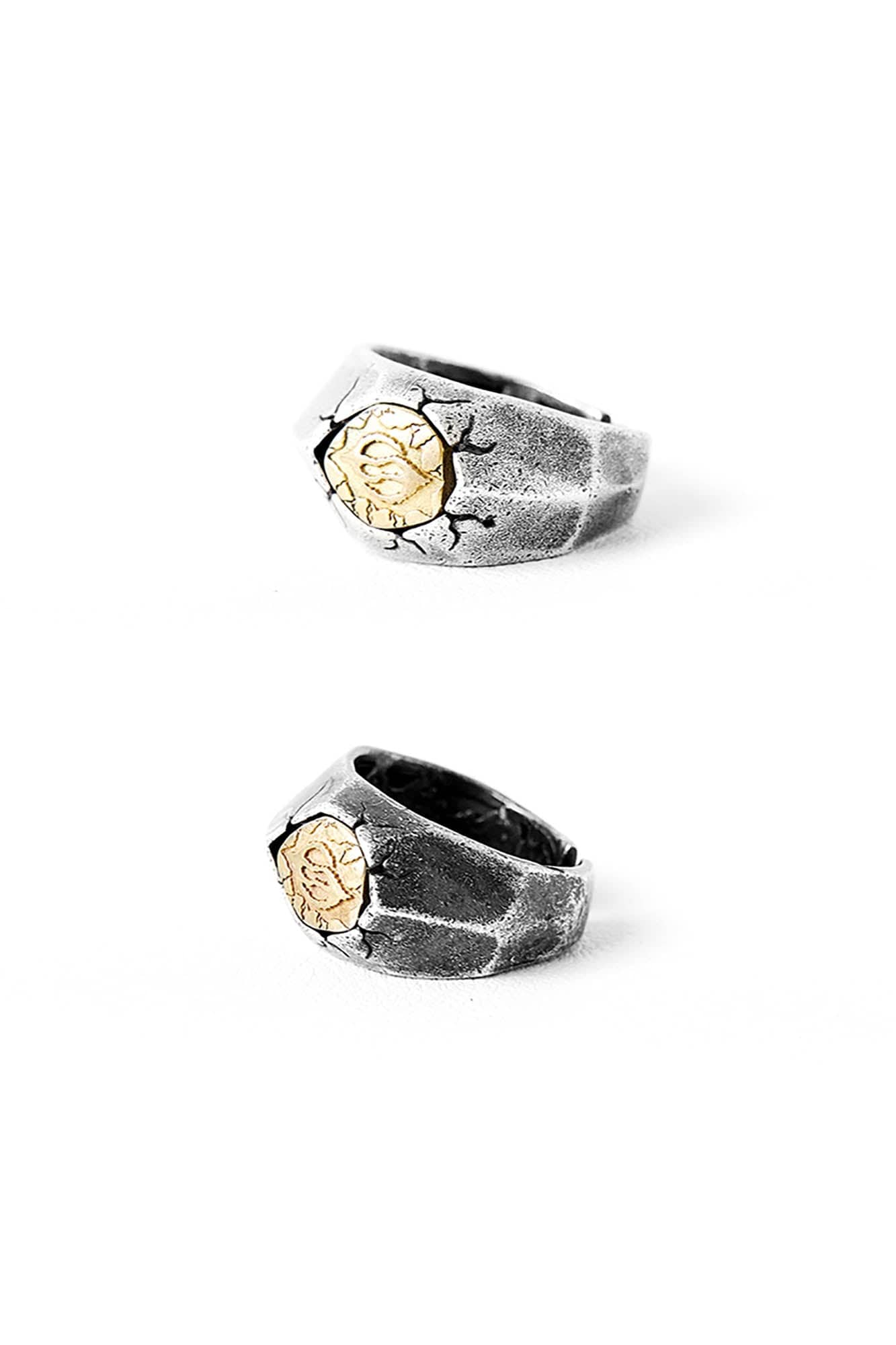 Enchanting Cracked Sigil Ring -  daily wear ring - Intricate Cracked Sigil Ring for Unique Style - View 5