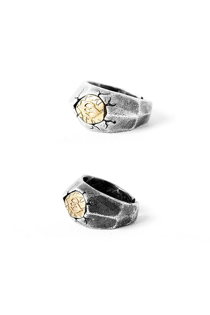 Enchanting Cracked Sigil Ring -  daily wear ring - Intricate Cracked Sigil Ring for Unique Style - View 5
