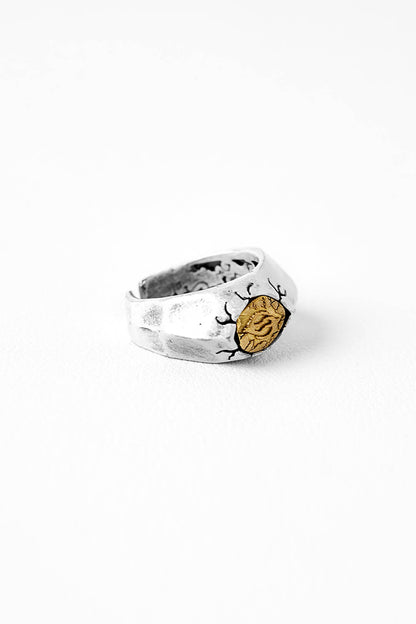 Enchanting Cracked Sigil Ring -  unique ring - Intricate Cracked Sigil Ring for Unique Style - View 8