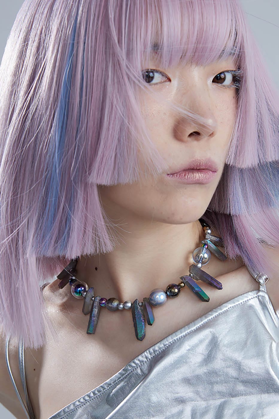 Enchanting Dreamscape Necklace - New Arrivals - Dreamscape Necklace with Colorful Irregular Beads - View 3