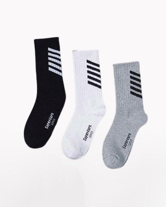 Enchanting Moonlight Striped Socks - New Arrivals - Techwear Inspired Striped Socks for Modern Style - Main view