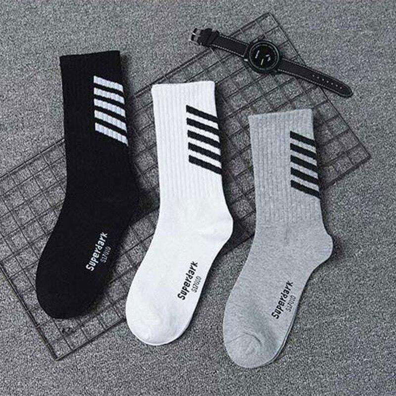 Enchanting Moonlight Striped Socks - streetwear socks - Techwear Inspired Striped Socks for Modern Style - View 2