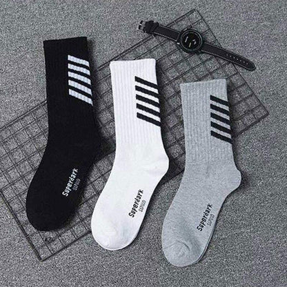 Enchanting Moonlight Striped Socks - streetwear socks - Techwear Inspired Striped Socks for Modern Style - View 2