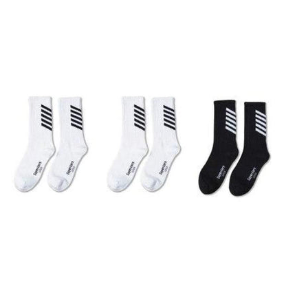 Enchanting Moonlight Striped Socks - streetwear socks - Techwear Inspired Striped Socks for Modern Style - View 9