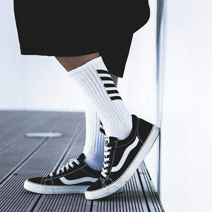 Enchanting Moonlight Striped Socks - striped socks - Techwear Inspired Striped Socks for Modern Style - View 3