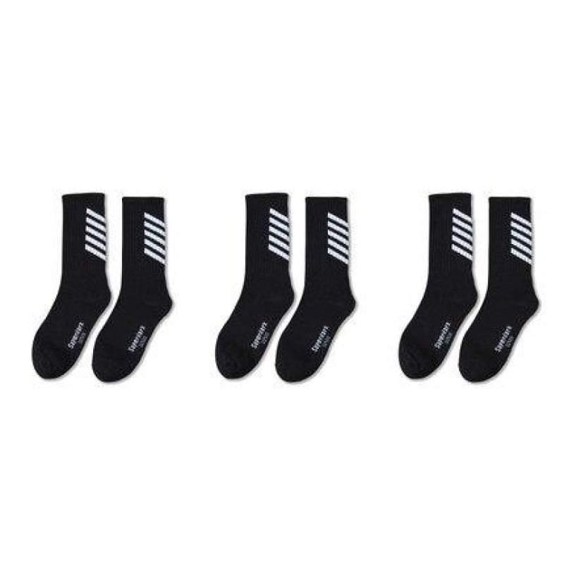 Enchanting Moonlight Striped Socks -  techwear socks - Techwear Inspired Striped Socks for Modern Style - View 7