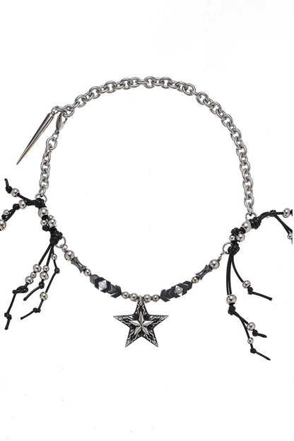 Enchanting Pentagram Beaded Necklace - mystical pentagram pendant - Unique Pentagram Beaded Necklace for a Mystical Look - View 8