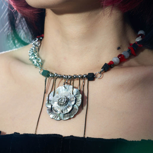 Necklace - Enchanting Thorn Blossom Necklace - Accessories by Imaphotic