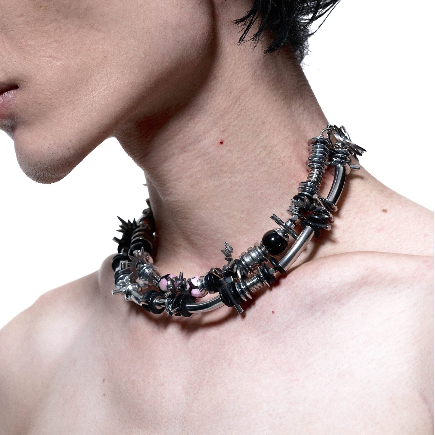 Enigmatic Spiral Pendant Necklace - New Arrivals - Avant-Garde Double-Layer Spiral Pendant Necklace - View 2