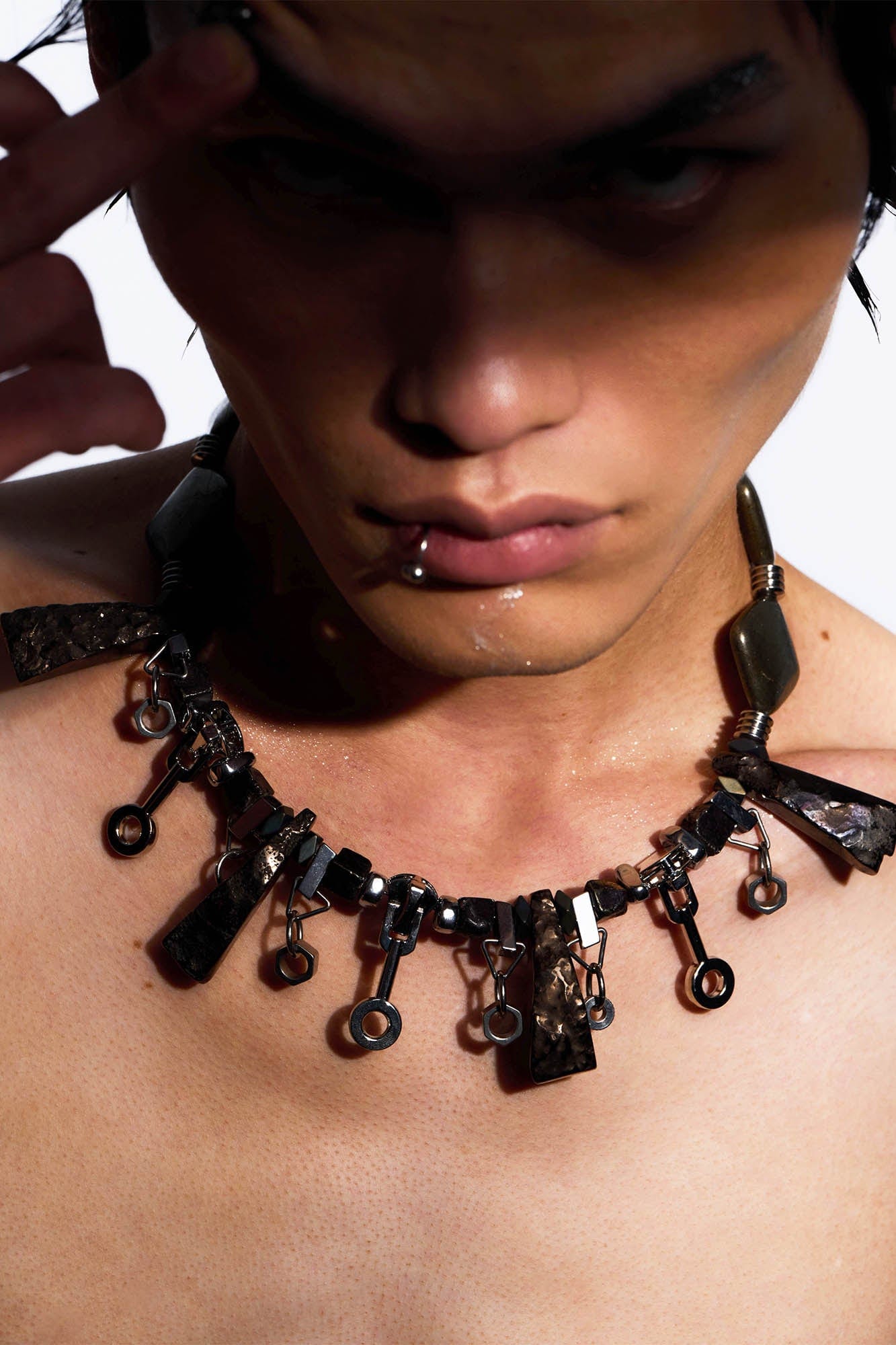 Enigmatic Treasure Hunter Necklace -  agate stones - Unique Enigmatic Treasure Hunter Necklace for Bold Looks - View 4
