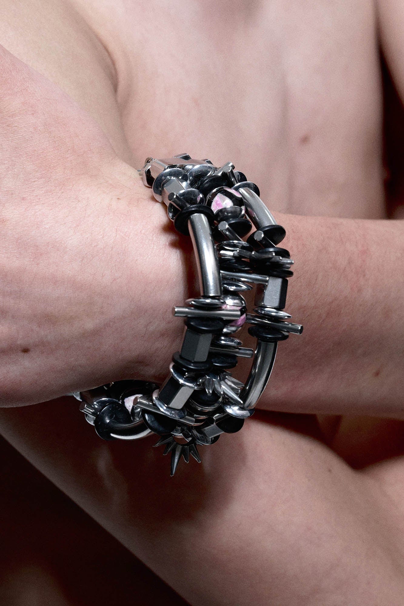 Epic Annihilator Tech Bracelet -  durable accessories - Avant-Garde Double-Layer Tech Bracelet for Unique Style - View 4