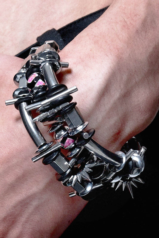 Epic Annihilator Tech Bracelet - edgy aesthetic bracelet - Avant-Garde Double-Layer Tech Bracelet for Unique Style - Main view