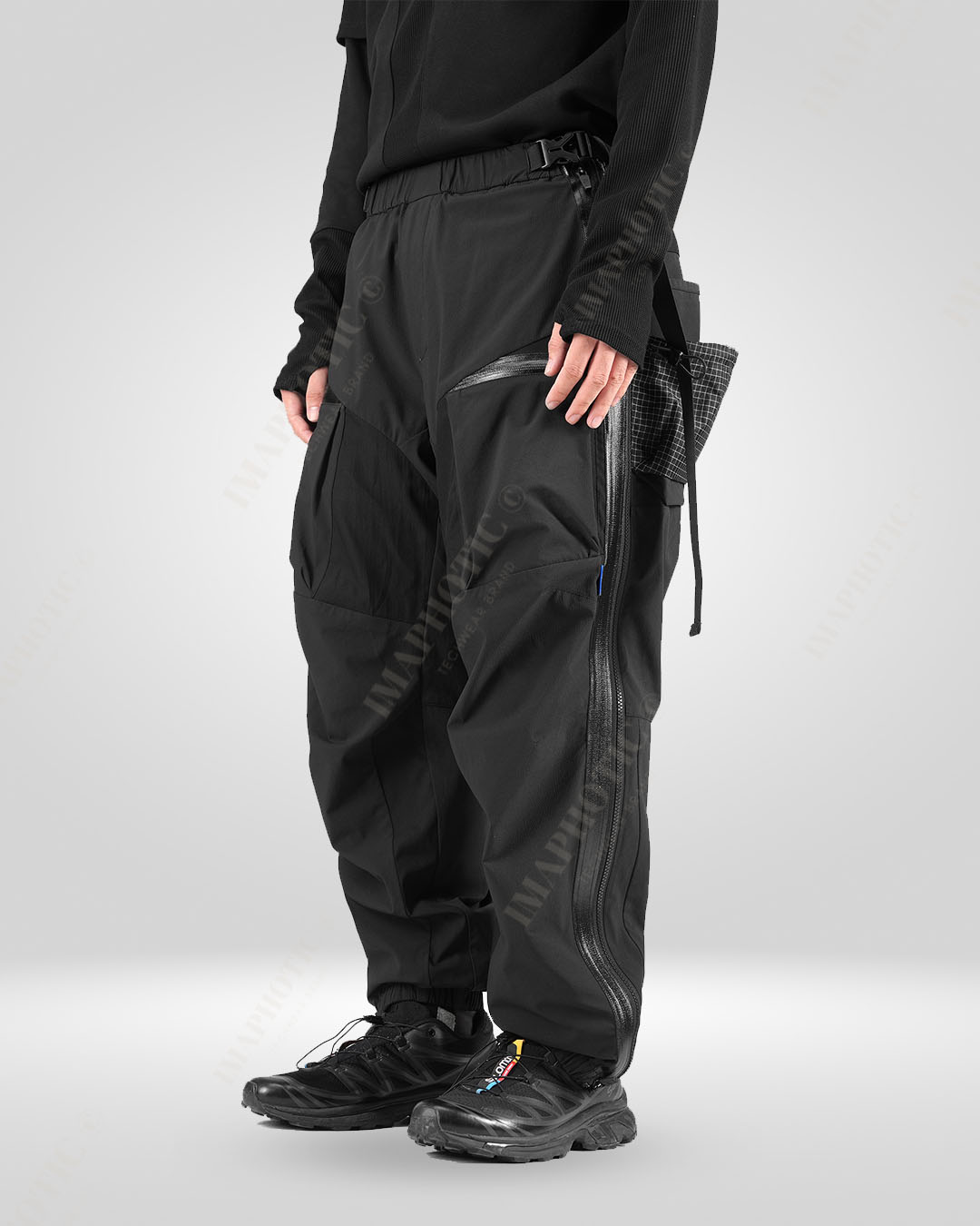 Expandable Side Zipper Techwear Pants -  outdoor pants - Comfortable Loose Fit Techwear Pants with Zipper - View 4
