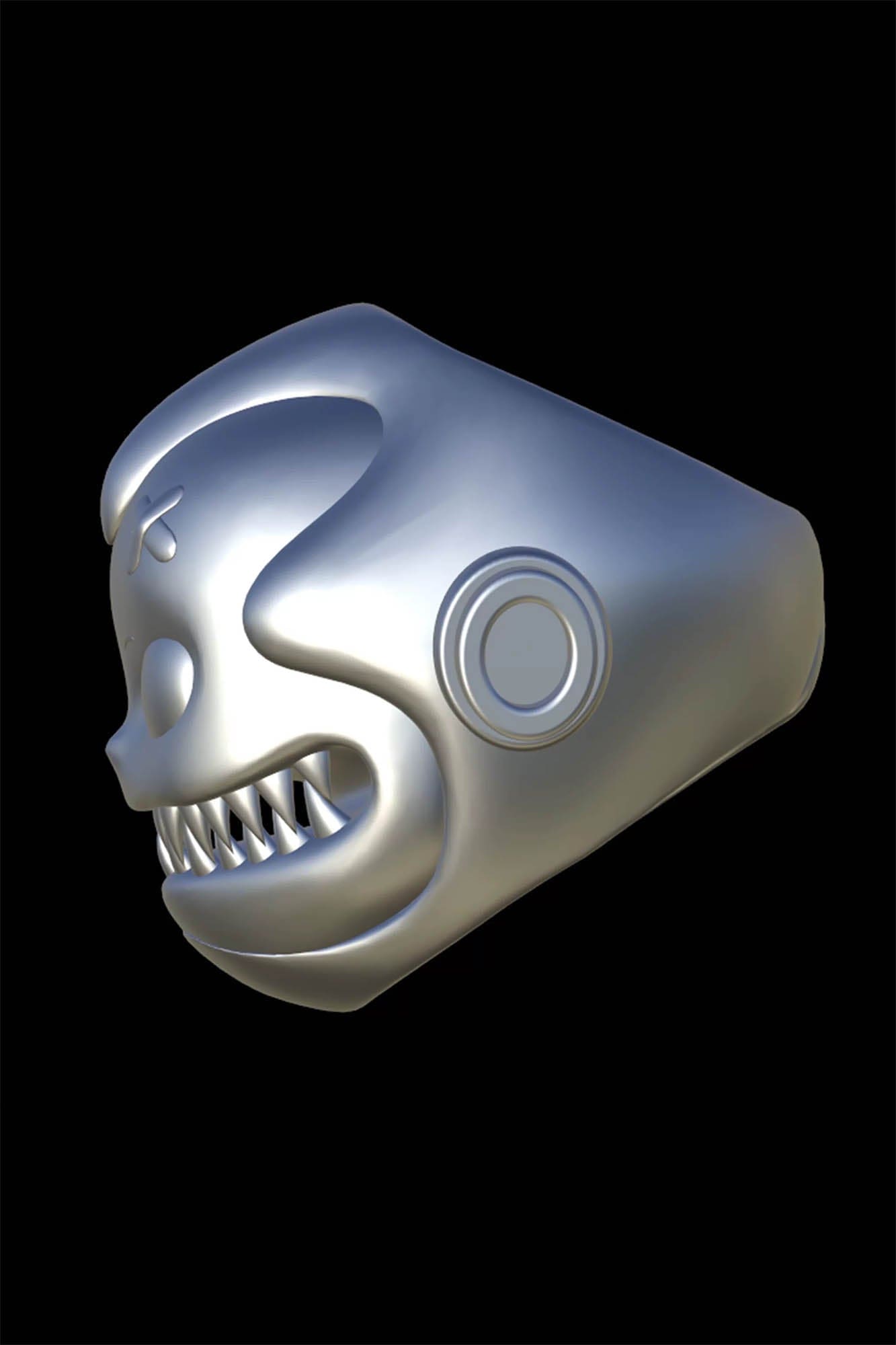 Expressive Face Statement Ring -  statement ring - Artistic Face Statement Ring for Bold Style - View 8